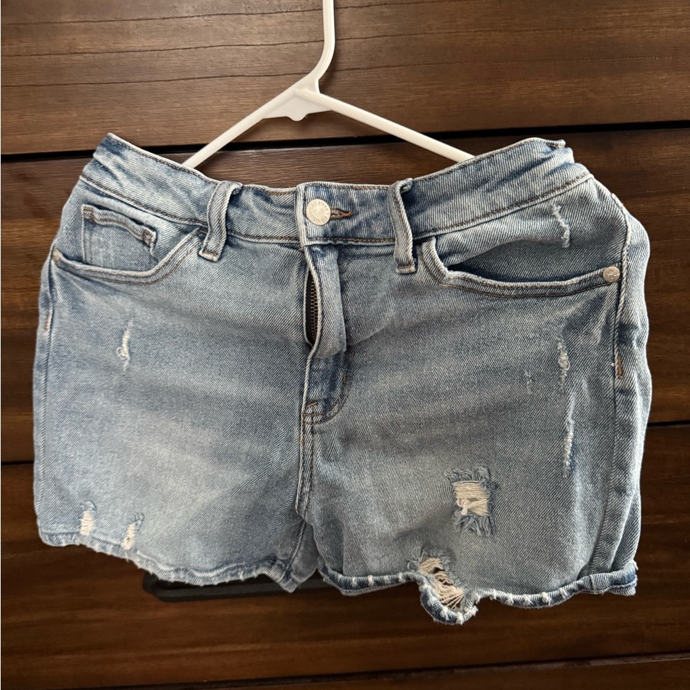 Denim Blue Girl's Shorts